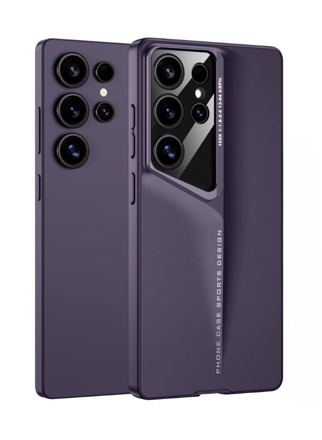 LEEKA Samsung Galaxy S25 Ultra Case Slim Carbon Fiber Back Cover – Luxury Sport Car Design, Premium Fiber Camera Protection, Shockproof Anti-Scratch Case (Purple) - Image 1