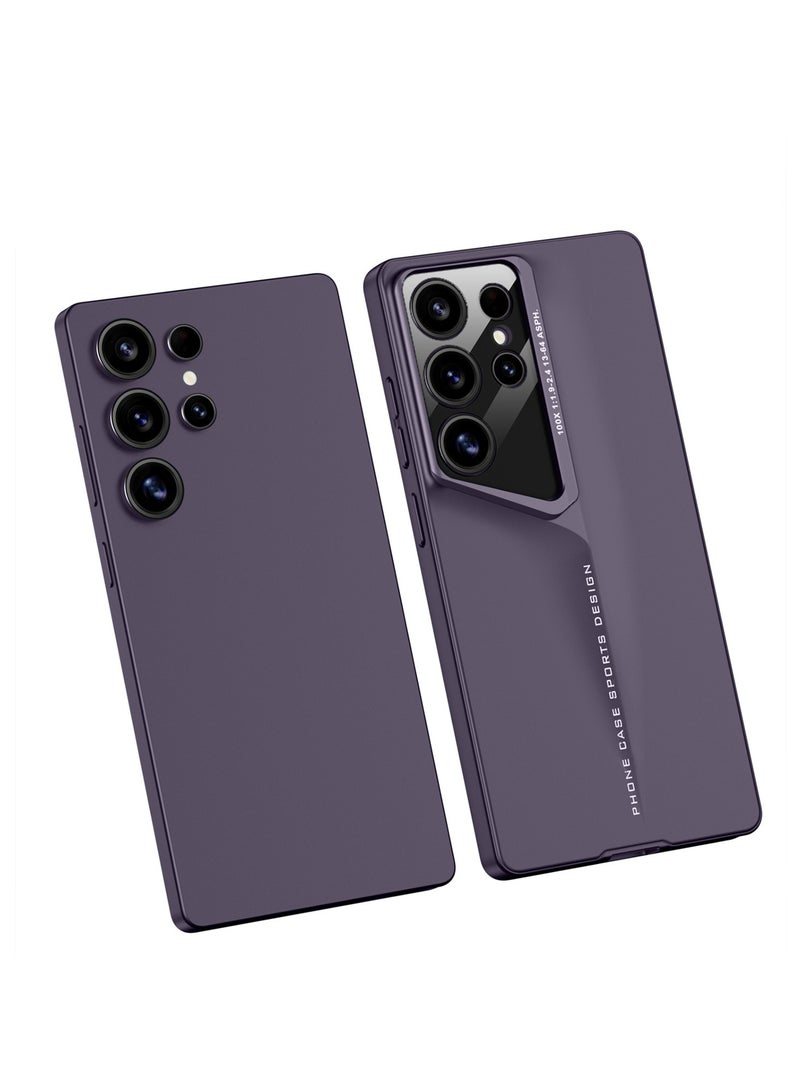 LEEKA Samsung Galaxy S25 Ultra Case Slim Carbon Fiber Back Cover – Luxury Sport Car Design, Premium Fiber Camera Protection, Shockproof Anti-Scratch Case (Purple) - Image 2
