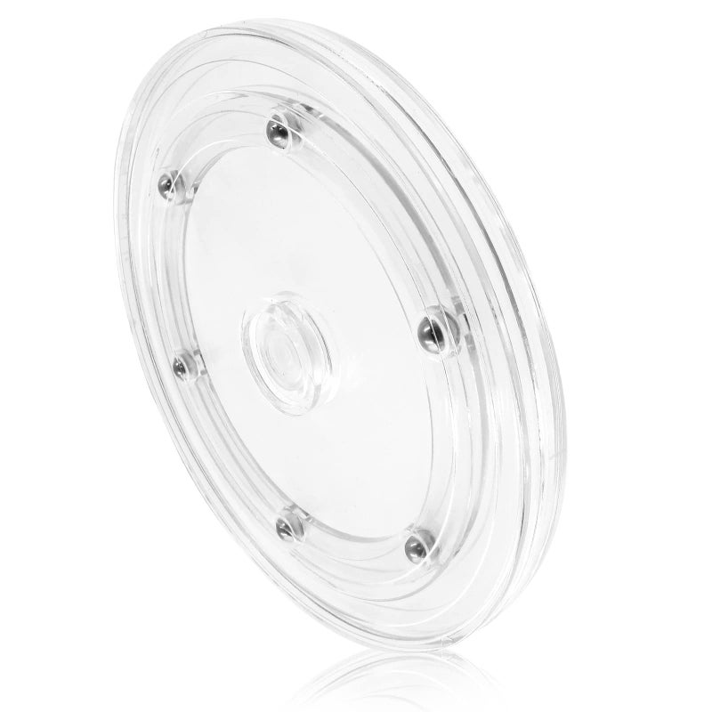 Bivethoi Bivethoi 6 Inch Mini Turntable  Clear Rotating Tray Acrylic Ball Bearing Turntable Plate for Kitchen Spice Rack TV Laptop Computer Monitor 
