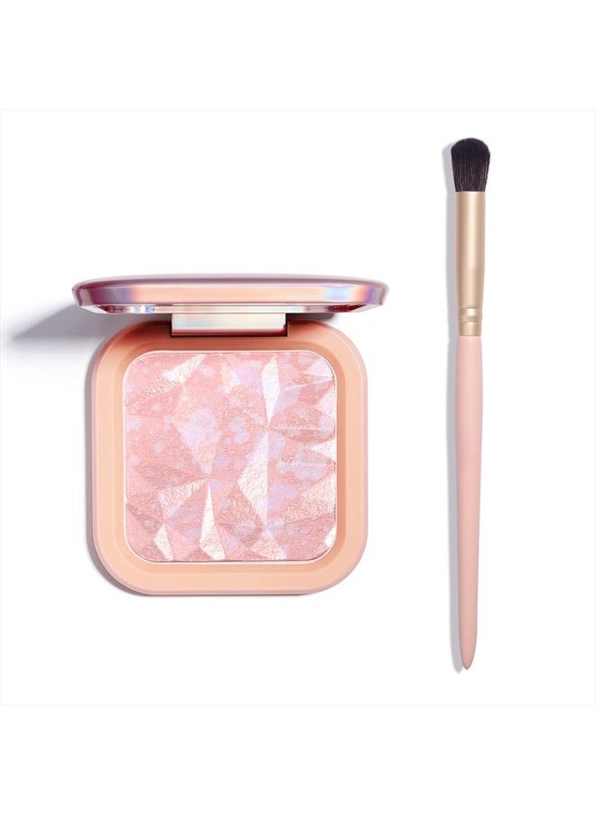 ELLESY ELESSY Highlighter Makeup Palette Long Lasting Face Highlighter Powder Shimmer Highlight Palette Suit All Skin Tones-RAINBOW GLOW - Image 2