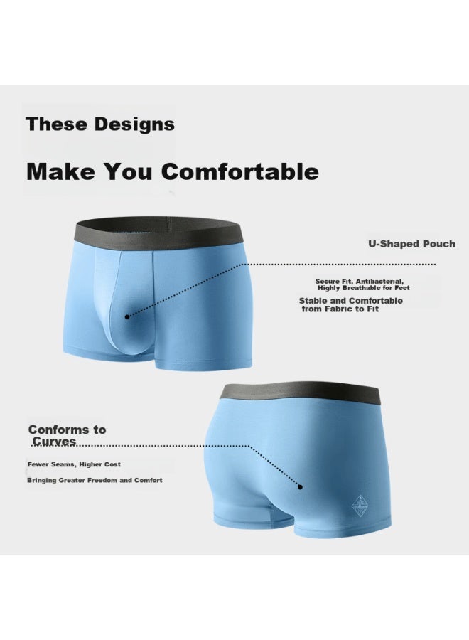 Briars 60s Modal Men's Underwear 10a Antibacterial Crotch Seamless Boxer Ice Silk Breathable 2XL 3-pack - Image 3