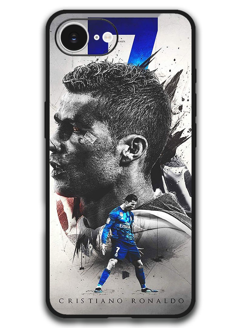 Theodor Case Compatible with Apple iPhone 17e / 16e 6.1 Inch Protection Shockproof Bumper Cover - Cristiano Ronaldo (5) - Image 1