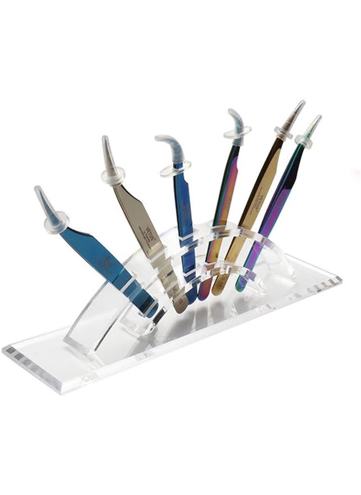 esowemsn esowemsn 1PC 6 Holes Acrylic Tweezers Stand Holder Eyelash Extension Storage Rack Eyelash Tweezer Collecting Displaying Shelf Eyelashes Extension Supplies Accessories 