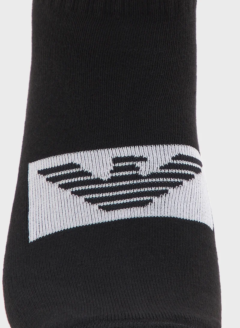EMPORIO ARMANI 2 Pack Of Logo Ankle Socks