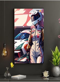 Generic Motorsport Japan Anime Glossy Canvas Print - Japanese Motorsport Art Canvas Print Gift Idea - Japan Wall Art Print On Thin Canvas  - Image 1