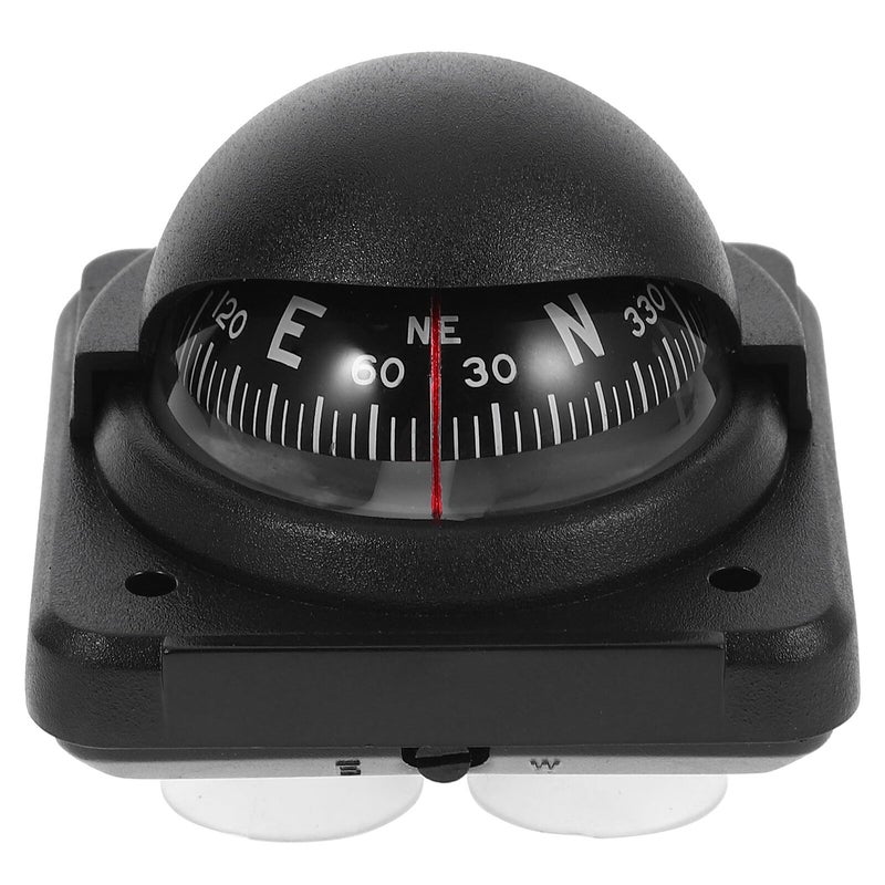 Adjustable Magnetic Car Compass Ball with Dashboard Mount for Automotive and Marine Use - Image 2