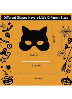 Max Fun 36Pcs Halloween Rainbow Scratch Mask, Art Craft Kit For Kids Birthday Cosplay Classroom Decoration, Magic Scratch Paper Halloween Party Favor Supplies Bat Witch Pumpkin Zombie Pirate Skull  - Image 4