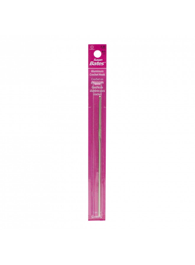 Susan Bates 12106-B 1 5-1/2-Inch Silvalume Aluminum Crochet Hook, 2.25mm, Silver Green - Image 3