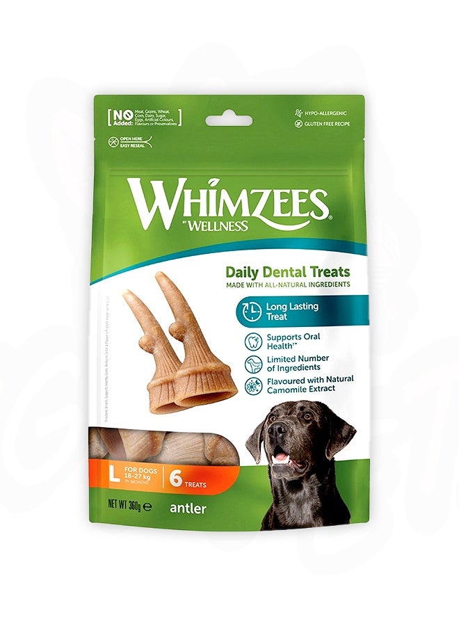 WHIMZEES Antler Natural Dental Chews for Dogs - L - Image 1