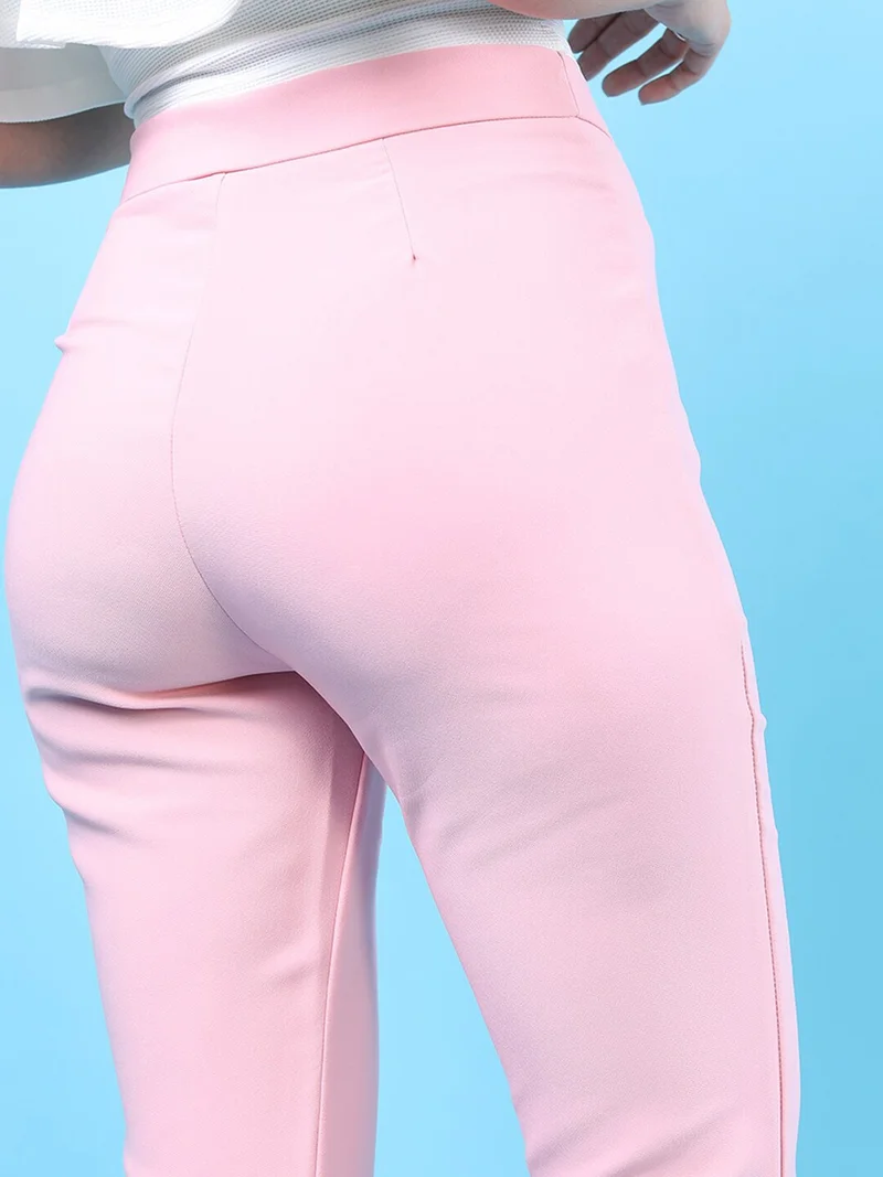 مرفوعة Women Flared Solid High-Rise Bootcut Pants