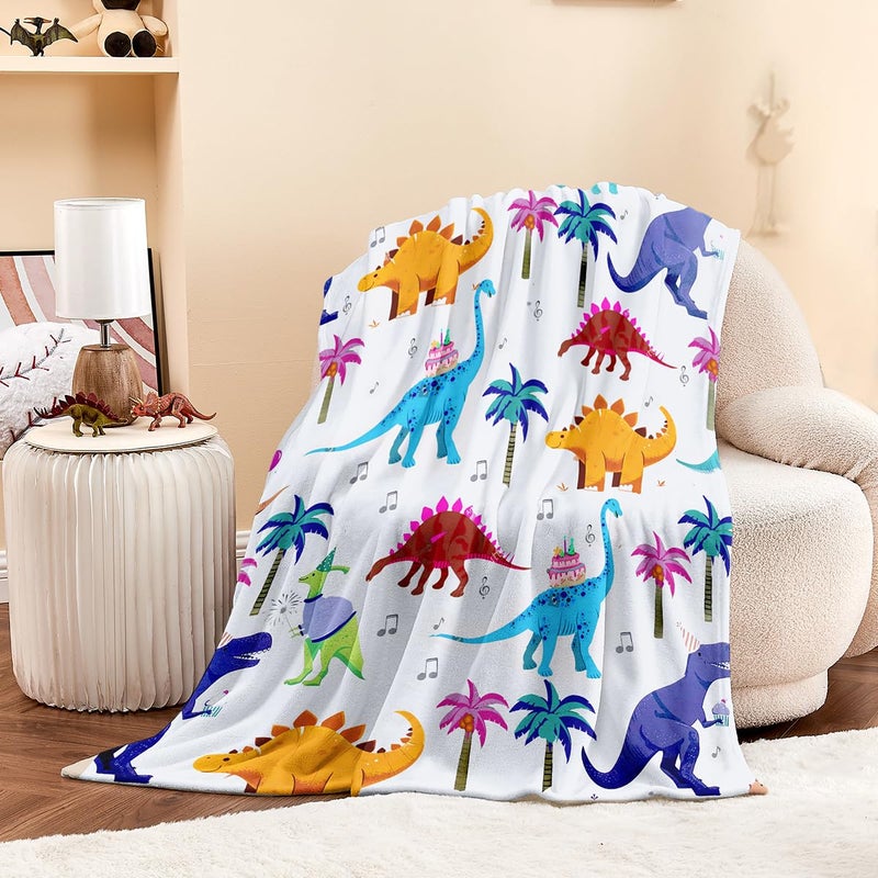 Toddler Fleece Blanket: Dinosaur Print, Ultra-Soft - Kids Throw Blanket for Boys, Home Bedtime And Playtime Use - Image 5