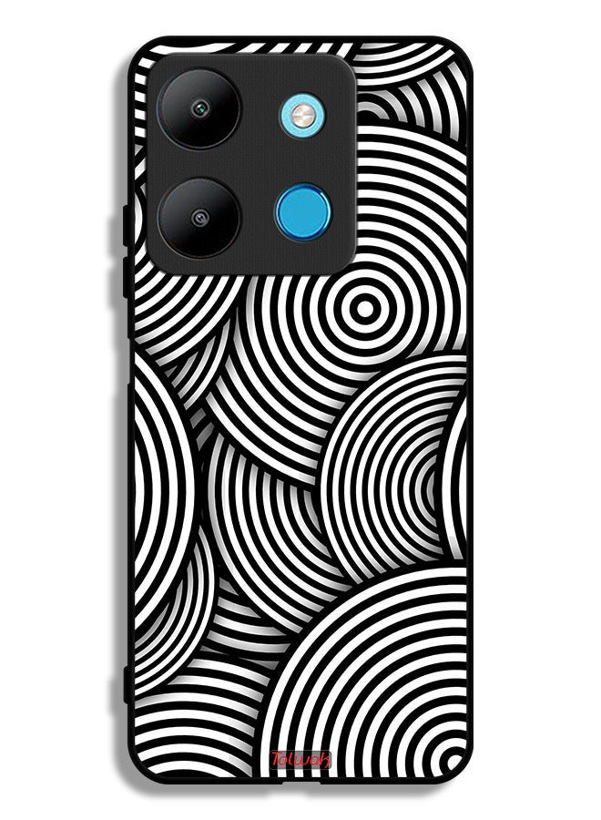 Tolwak Infinix Smart 7 Protective Case Cover Circles Illusion Pattern - Image 1
