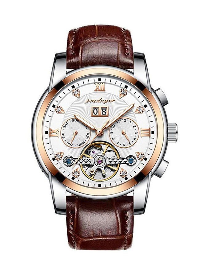 POEDAGAR Automatic mechanical Leather watch For Man - 414036 