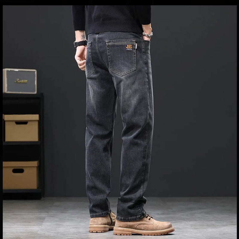 Unisex Classic Denim Jeans Loose Fit Daily Outdoor Wear - Image 1