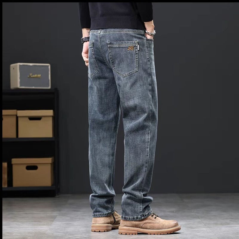 Unisex Classic Denim Jeans Loose Fit Daily Outdoor Wear - Image 2