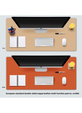Double-sided Leather Mouse Pad Oversized Notebook Desk Pad Waterproof Leather Easy To Clean Keyboard Pad Printable Logo-Color:Storage Tray-Pattern:Double-sided DSCN006 = Apricot Surface + Orange - pzsku/Z16ACA8CF6AFA70107DE5Z/45/_/1742531667/ee61100a-6b13-4e14-a8c1-9503232f09d8