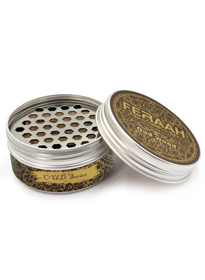 تمثال أرنب فضي مزخرف + معطر جو للسيارة برائحة خشب العود من فيرار | جل عضوي، رائحة تدوم طويلاً، مجموعة ديكور مثالية للمنزل والمكتب ولوحة قيادة السيارة - Image 3