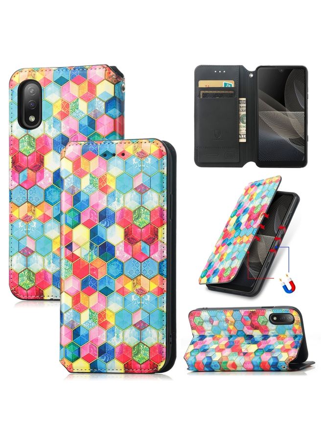 HuHa Case Cover For For Sony Xperia Ace II Colorful Magnetic Horizontal Flip PU Leather Case with Holder & Card Slot & Wallet(Magic Space) 