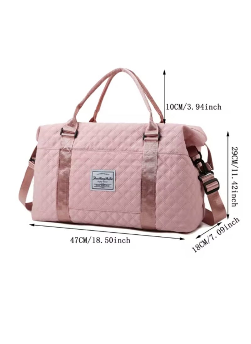 ماركة غير محددة Portable Travel Luggage Carrier Bag Pink  - Image 1