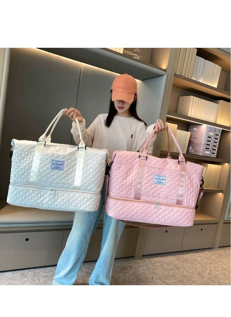 ماركة غير محددة Portable Travel Luggage Carrier Bag Pink  - Image 2