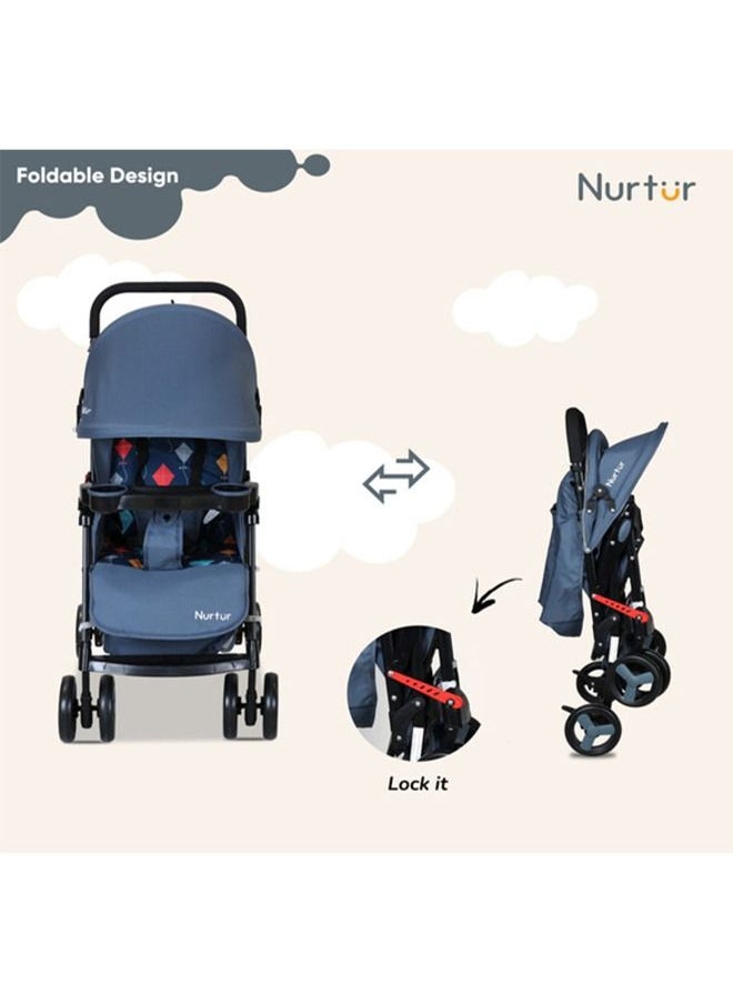 Nurtur عربة أطفال خفيفة الوزن من رايدر مع سلة تخزين وصينية طعام قابلة للفصل  - Image 4