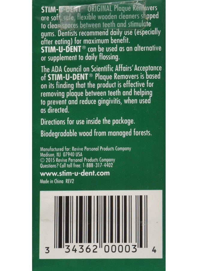 STIM-U-DENT Original Plaque Removers Mint -- 100 Toothpicks - Image 2