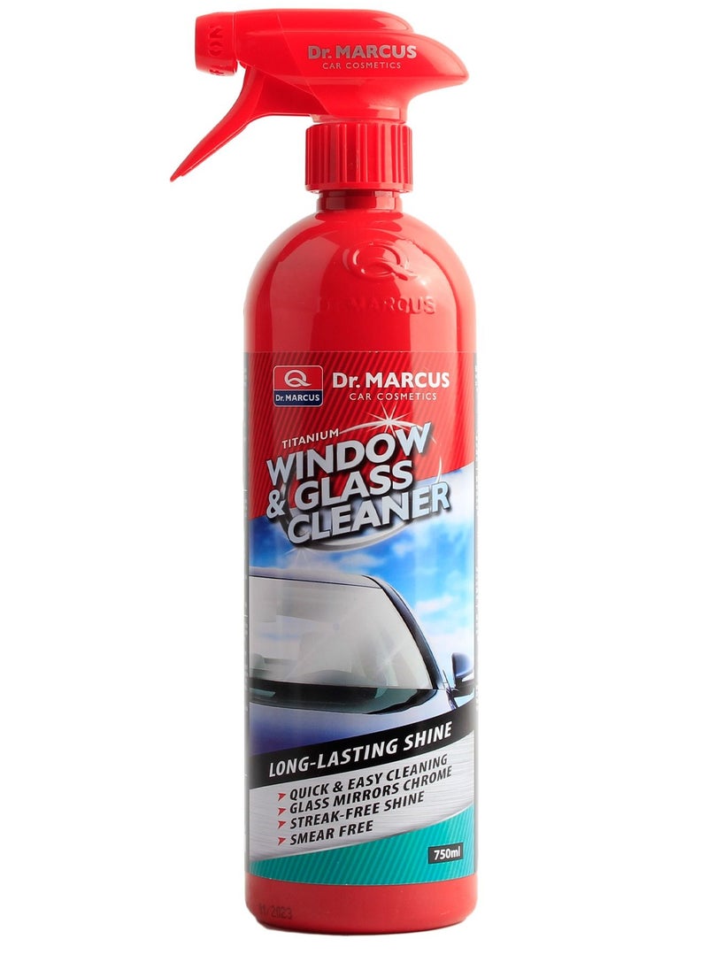 Dr.MARCUS Car Glass Cleaner With An Effective Formula To Eliminate And Remove Dirt And Dust And Add A Unique Shine, Large Bottle Of 750 Ml  - Image 1