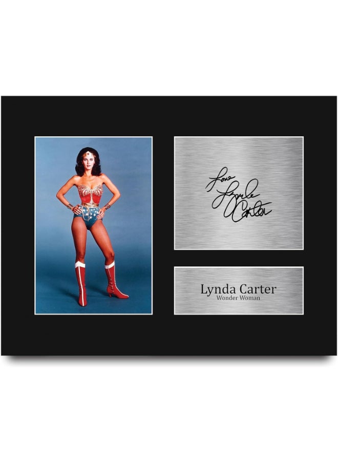 HWC Trading HWC Trading Lynda Carter Original Wonder Woman Gifts Printed Signed Autograph Picture for TV Show Fans  - Image 1