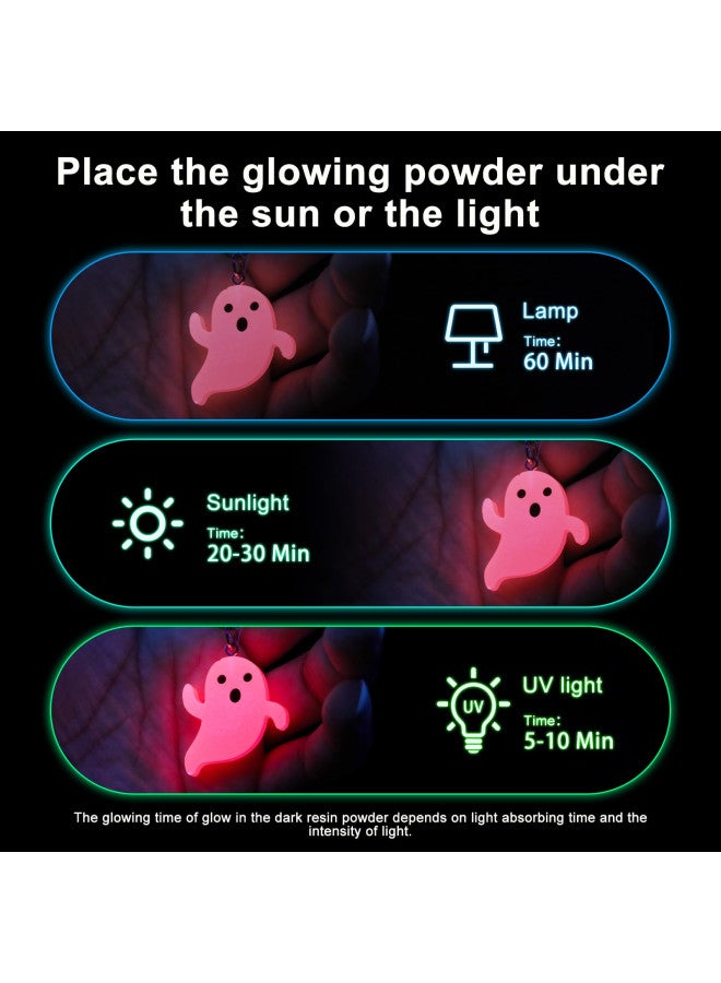 LET'S RESIN LET'S RESIN 12 Colors Glow in The Dark Pigment Powder - 20g/0.7oz Each Bottle Epoxy Resin Luminous Pigments Long Lasting for Slime, Nails, Acrylic Paint, Halloween Decoration,Art,Crafts - Image 4