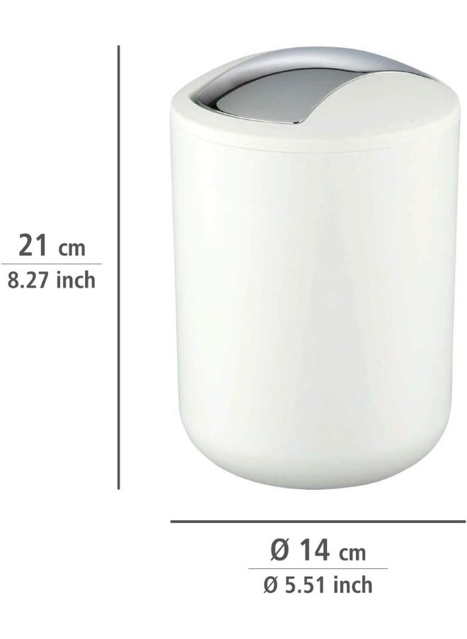 Wenko Wenko Brasil Swing Cover Bin, White, 2 L  - Image 4