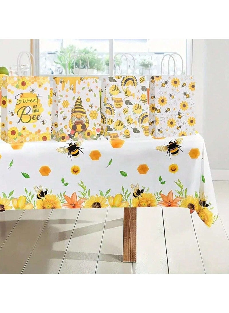 توزيعات اكياس هدايا بتصميم رسومات نحله متنوعه و تحتوي على عبارات تحفيزيه ١٢ قطعه من الاكياس تناسب جميع انواع الحلويات والهدايا - Image 3