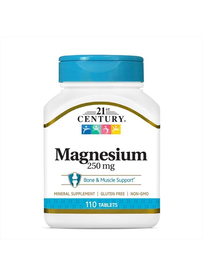 21st Century أقراص المغنيسيوم 250 ملغ، 110 حبة - Image 1