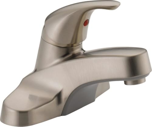 Peerless Centerset Bathroom Faucet Brushed Nickel, Bathroom Sink Faucet, Single Handle, Drain Assembly, Brushed Nickel P136LF-BN - Image 5