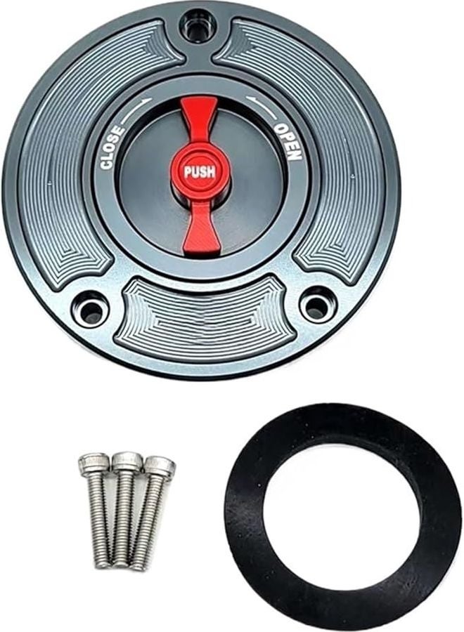 Black And Red Fuel Tank Gas Cap For Suzuki GSXR600 GSXR750 GSXR1000 2004 2020 - Image 5