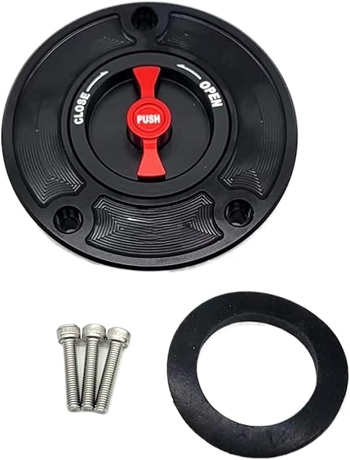 Black And Red Fuel Tank Gas Cap For Suzuki GSXR600 GSXR750 GSXR1000 2004 2020 - Image 1