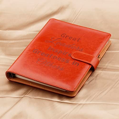 LBWCER Boss Appreciation Gift Mentor Notebook Great Leaders Notebook Leader Supervisor PM Mentor Retirement Gift Coworker Farewell Leather Journal Notebooks (Great S) - Image 5