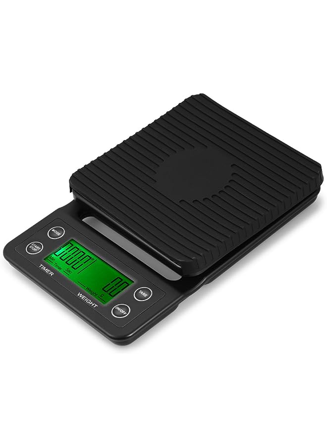 Decdeal Coffee Drip Scale Accurate Electric Kitchen Scale with Large Clear LCD Display Coffee Scale with Timer and Tare Function - Image 1