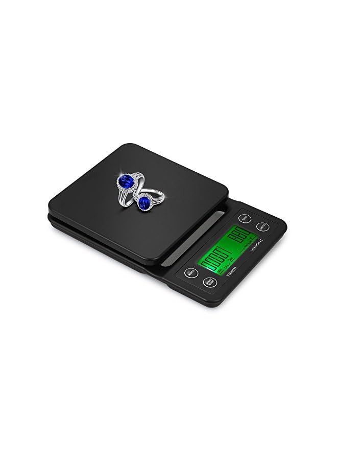 Decdeal Coffee Drip Scale Accurate Electric Kitchen Scale with Large Clear LCD Display Coffee Scale with Timer and Tare Function - Image 2