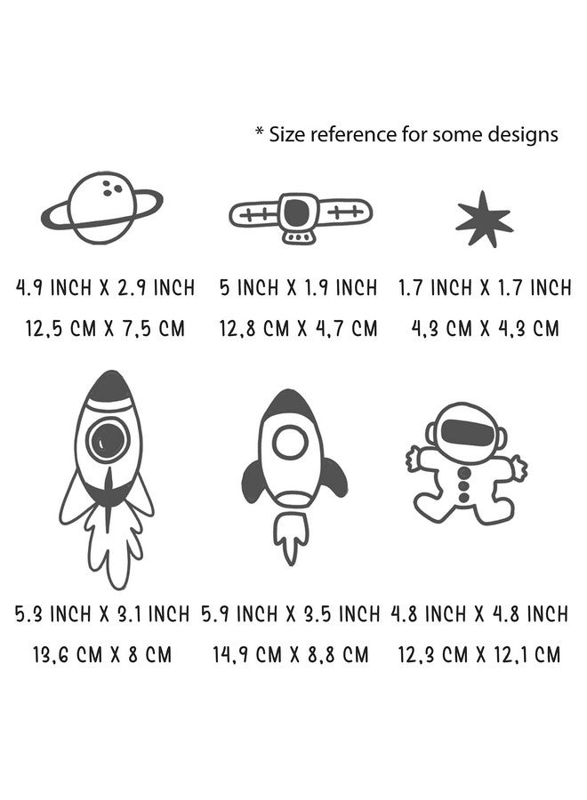 The Boho Design Space Galaxy Wall Decals Peel and Stick for Kids, Baby Bedroom Nursery and Living Room. 40 pcs. Adhesive Vinyl Wall Stickers Decor (Grey) - Image 5