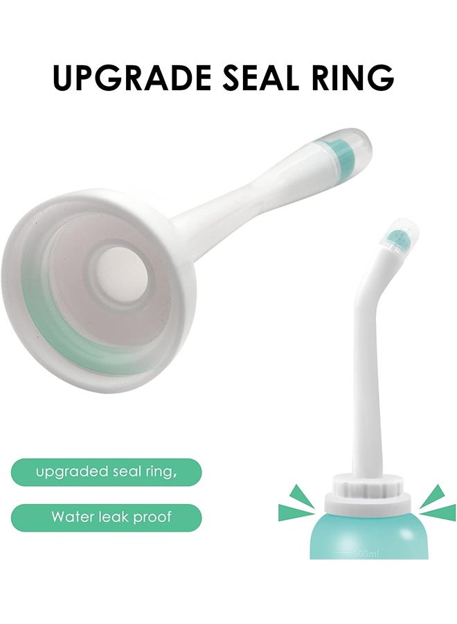 JS Portable Bidet Sprayer Travel Shattaf for Toilet Personal Hygiene Cleaning, Soothing Postpartum Care, Baby Care Travel Bidet with Hand Held Bidet Bottle, 500ml (Green Color) - Image 4