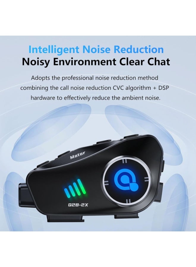 خوذة دراجة نارية Q28-2X فردية مع سماعة بلوتوث، مسجل كاميرا لاسلكي - Image 2