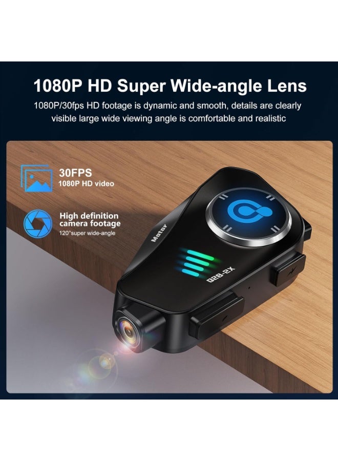 خوذة دراجة نارية Q28-2X فردية مع سماعة بلوتوث، مسجل كاميرا لاسلكي - Image 4