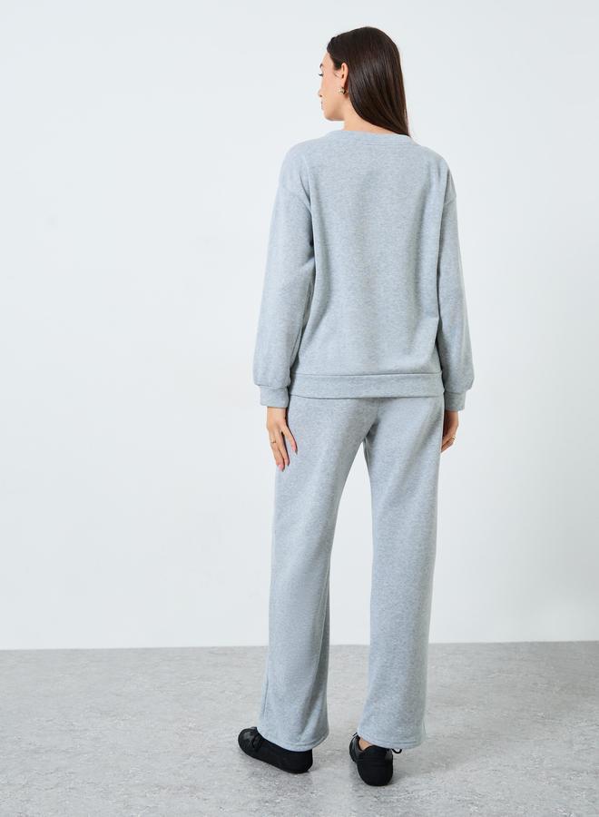 Styli Grey NYC Print Sweatshirt and Joggers Set - Image 5