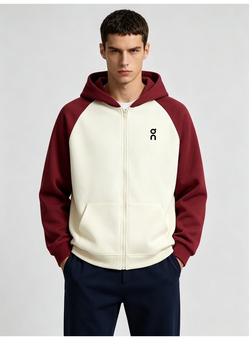 On Running Men's and women's matching raglan sleeves hooded cardigan jacket - Image 3