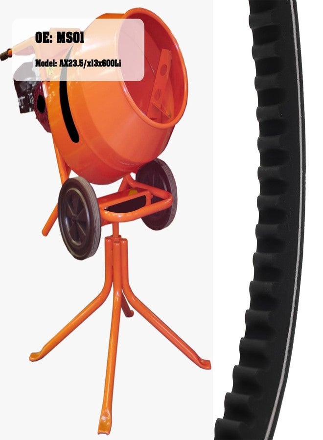 Create idea 2pcs Mixer Cogged Drive Belt AX23.5 Inner Length 600 mm Width 13 mm Compatible with Belle MiniMix Cement Mixer 140/150 Pre1999 - Image 2