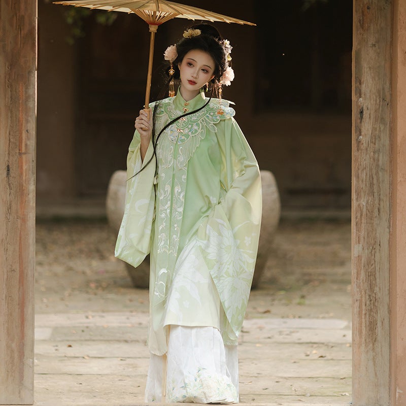 Ming Dynasty-Style Hanfu for Women 2026 New Model, Xuanhua Yue, Autumn and Winter Improved Cloud-Shoulder Mantou Skirt Set, Ultra-Fairy Ancient Costume - Image 4