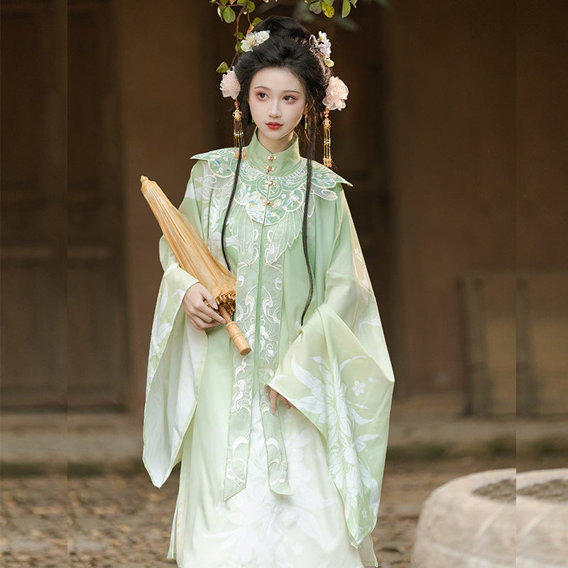 Ming Dynasty-Style Hanfu for Women 2026 New Model, Xuanhua Yue, Autumn and Winter Improved Cloud-Shoulder Mantou Skirt Set, Ultra-Fairy Ancient Costume - Image 2