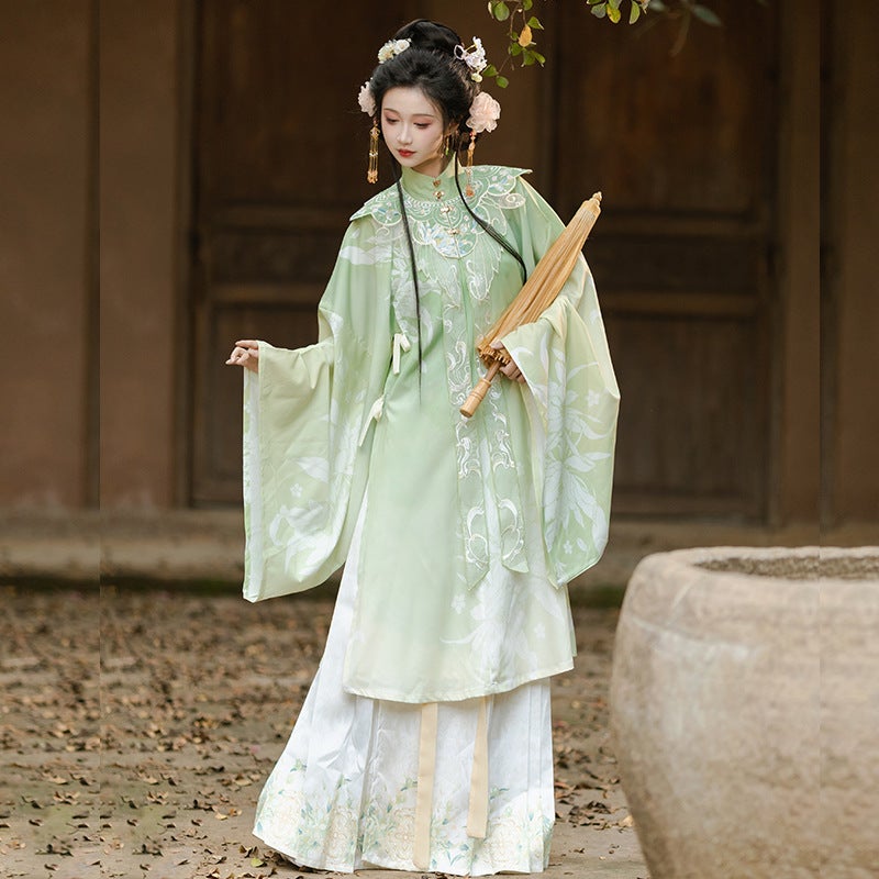 Ming Dynasty-Style Hanfu for Women 2026 New Model, Xuanhua Yue, Autumn and Winter Improved Cloud-Shoulder Mantou Skirt Set, Ultra-Fairy Ancient Costume - Image 3