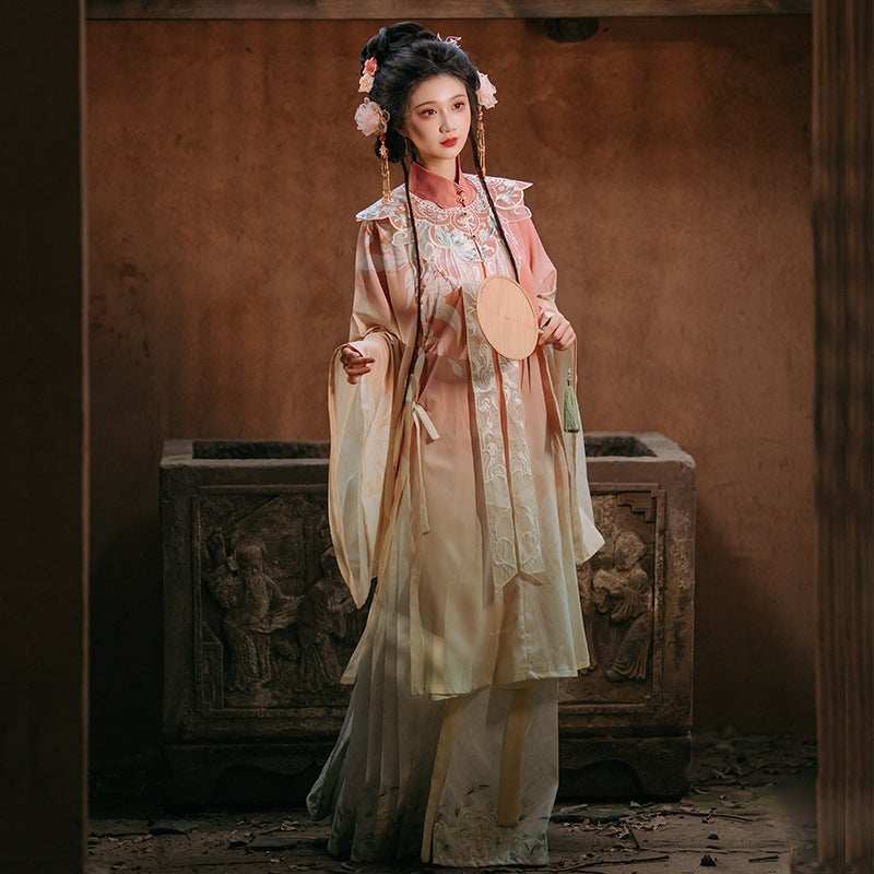 Ming Dynasty-Style Hanfu for Women 2026 New Model, Xuanhua Yue, Autumn and Winter Improved Cloud-Shoulder Mantou Skirt Set, Ultra-Fairy Ancient Costume - Image 1