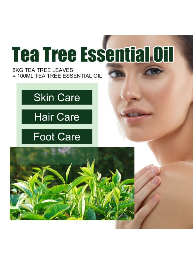 EELHOE Tea Tree Massage Essential Oil Repair Hair Moisturizing Facial Skin Hydrating Skin Essence - Image 3